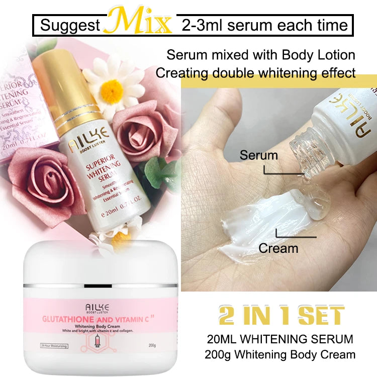 Glutathione Whitening & Moisturizing Lotion Set