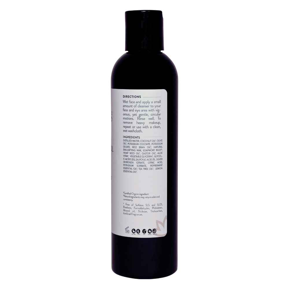Organic Acne Control Cleanser with Hemp Seed Oil