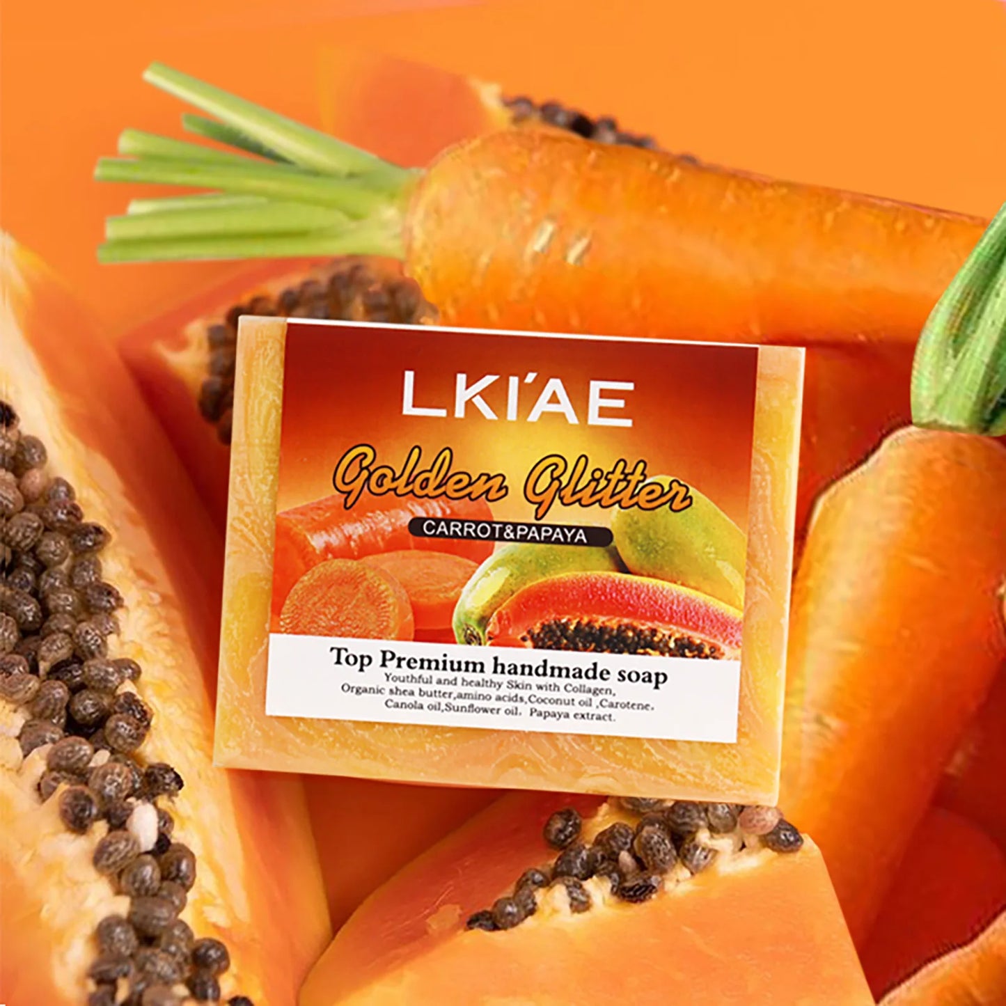 Natural Carrot Papaya Glow Bar Soap
