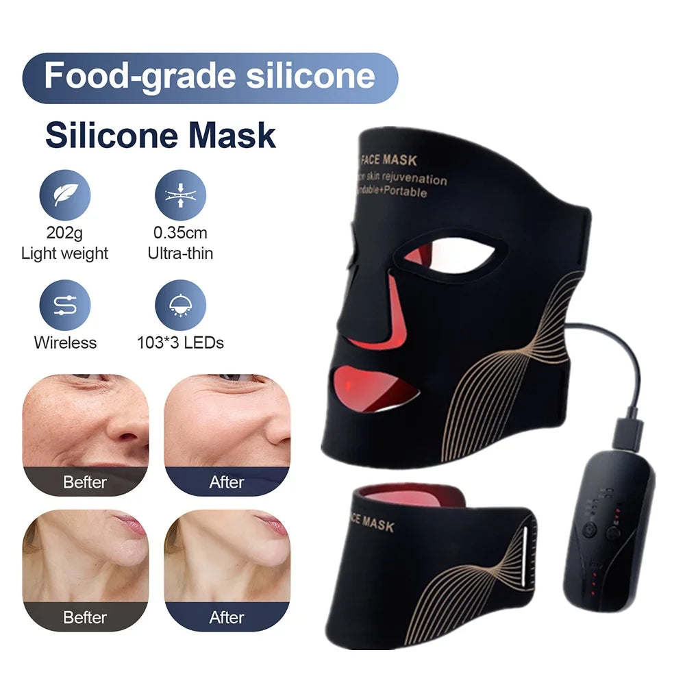 7-Color Silicone LED Face & Neck Mask