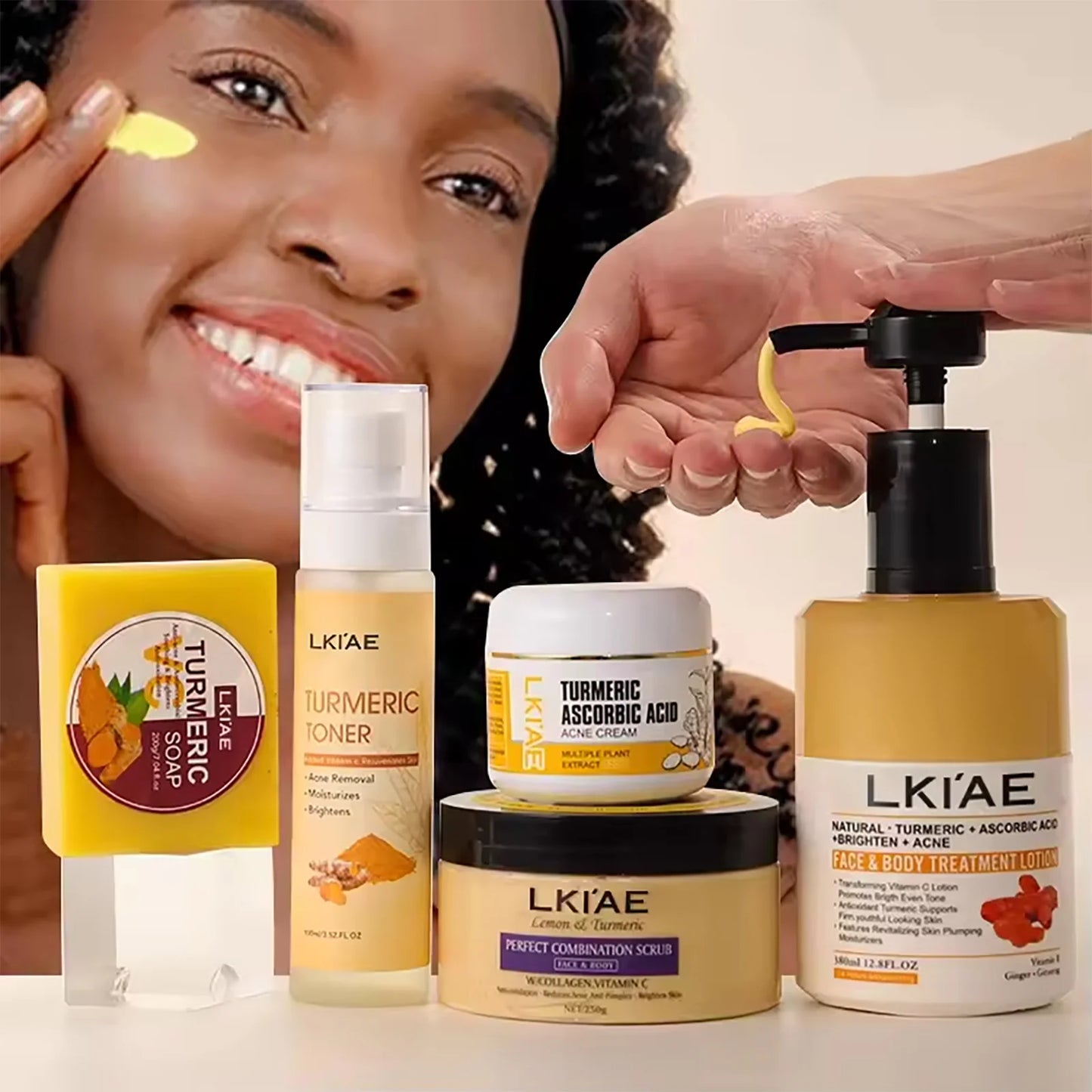 Organic Turmeric Brightening Skincare Set