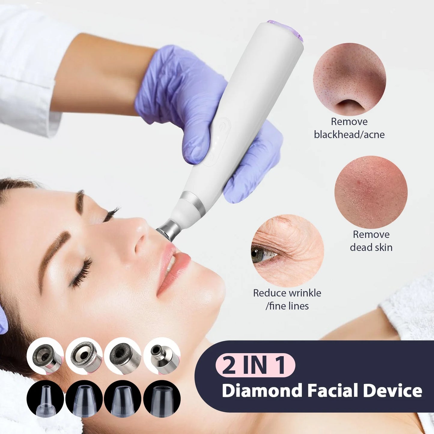 Portable Diamond Peeling Facial Device