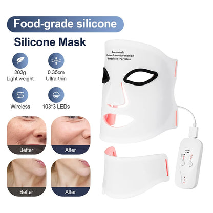 Red & Infrared Light Therapy Facial Mask
