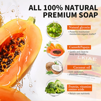 Natural Carrot Papaya Glow Bar Soap