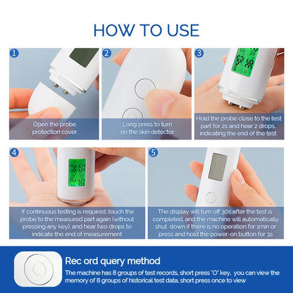 Face Skin Moisture & Oil Analyzer