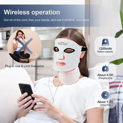 7-Color Silicone LED Face & Neck Mask