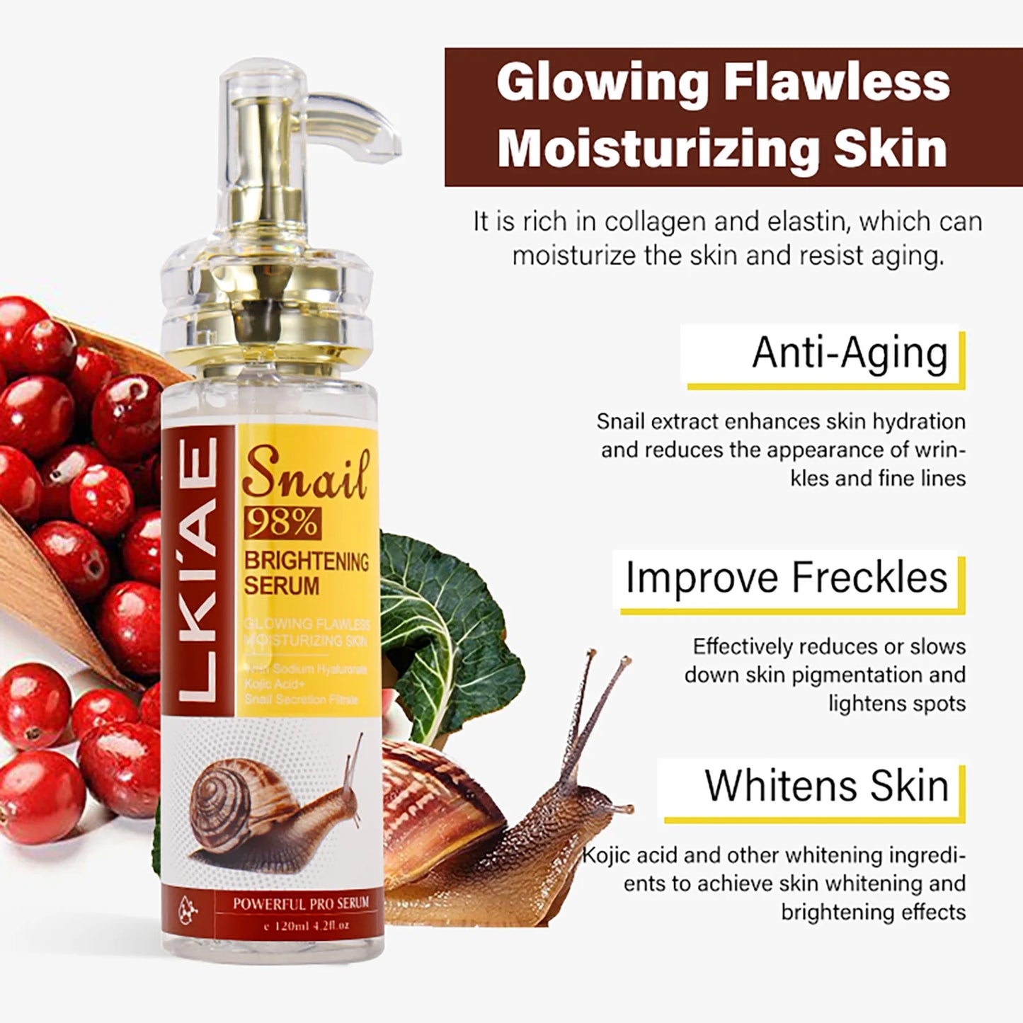 Snail 98% Whitening Face Serum