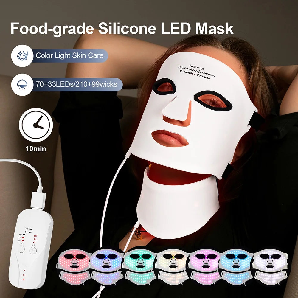 Red & Infrared Light Therapy Facial Mask