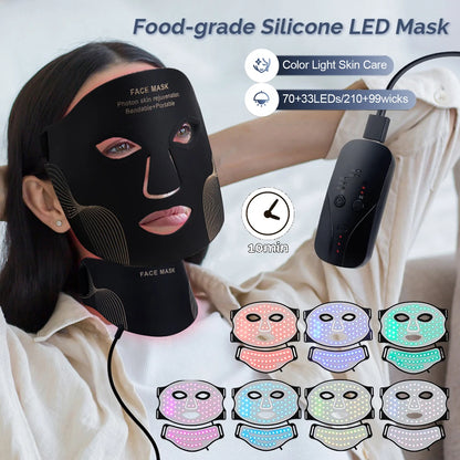 7-Color Silicone LED Face & Neck Mask