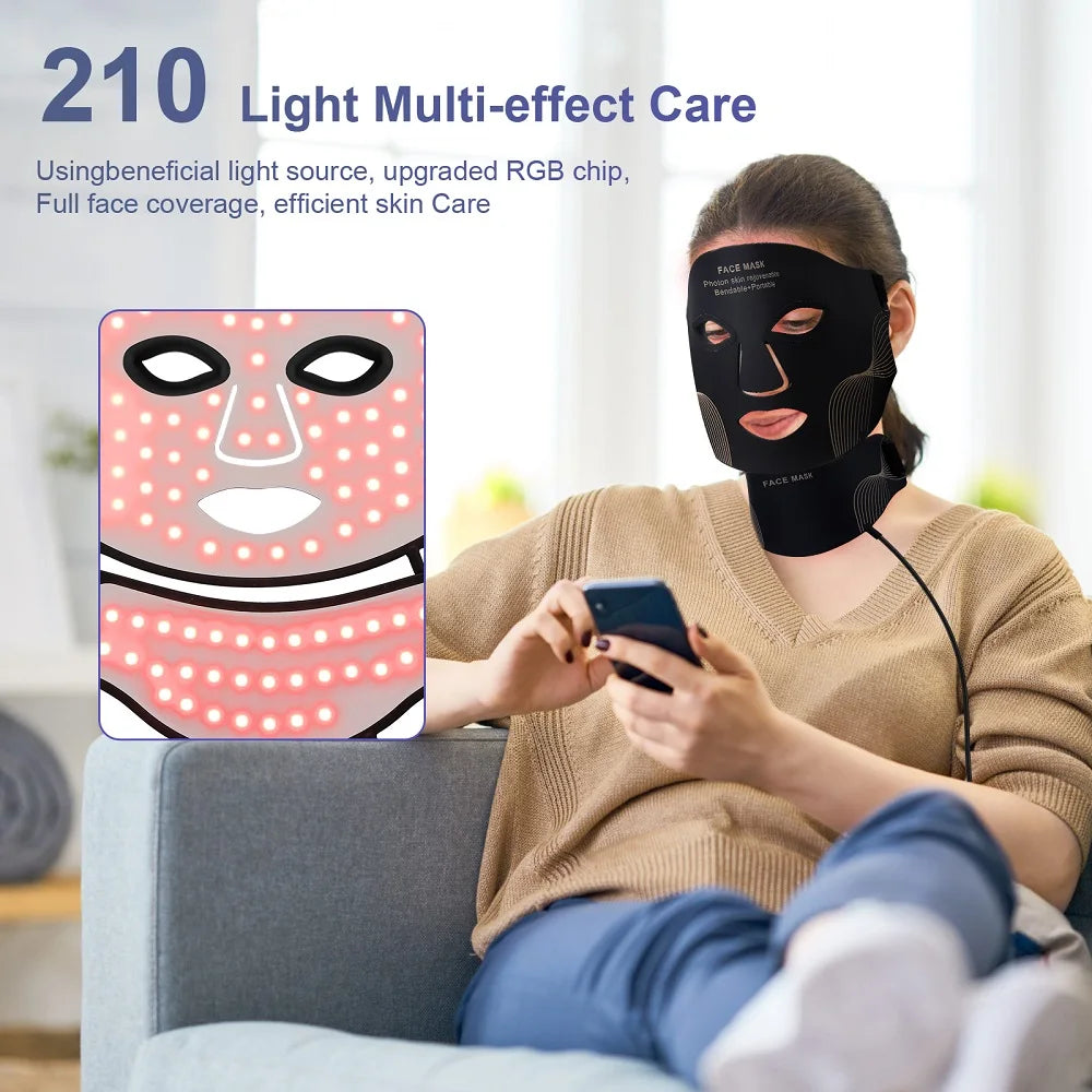 7-Color Silicone LED Face & Neck Mask