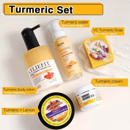 Organic Turmeric Brightening Skincare Set